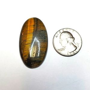 Tiger eye oval cabochon - Jewelry crystal lot #015
